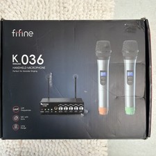 FIFINE K036 Dual Wireless Condenser Microphone System - Black/Silver picture