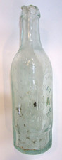 Old 1880's Fargo ND North Dakota Antique 8 oz ABA Green Glass Soda Pop Bottle picture