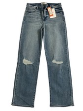 Hidden Jeans Tracey Straight Leg Jeans Womens 28 Medium Wash Distressed NWT $94 picture