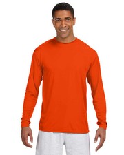 A4 Men's Cooling Performance T Shirt Long Sleeve Wicks Moisture T-Shirt - N3165 picture
