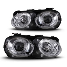 1998-2001 Headlights for Acura Integra Halo Projector Headlamps 98-01 Chrome picture