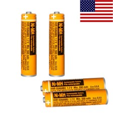 4PCS 550mAh AAA NI-MH Rechargeable 1.2V Cordless Phones Batteries for Panasonic picture