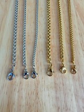 Wheat Chain Necklace - Silver or 18K Gold-Plated Surgical Stainless Steel picture