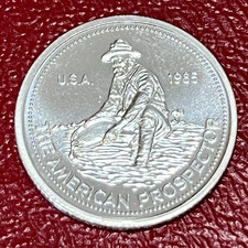 RARE 1985 ENGELHARD 1/10 oz .999 SILVER PROSPECTOR ROUND picture
