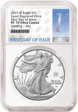 2025 w laser engraved privy proof silver eagle ngc pf70 first day 1st picture