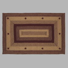 Country Braided jute Star rug 4 ft x 6 ft picture