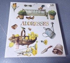 1994 Hallmark Marjolein Bastin Address Book 6 Metal Rings Garden Theme Trowels picture