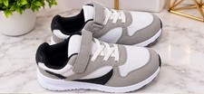 Sneakers White Gray Black Hook and Loop picture