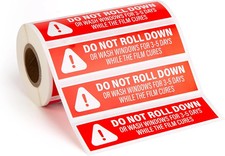 500Pcs Do Not Roll down Window Stickers, Removable Adhesive Warning Labels for A picture