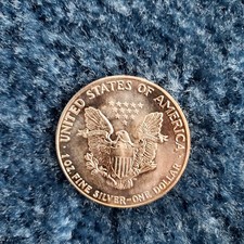 1987 US Silver Dollar Coin  Slightly Tarnished. picture