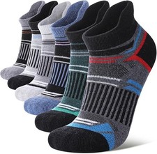 6 Pairs Merino Wool Ankle Running Hiking Socks Compression Support Breathable Th picture
