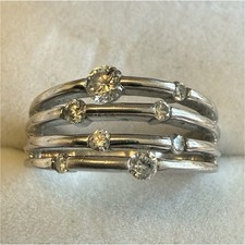 10k White Gold 1/2 CTW Diamond Band Size 7 picture