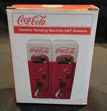 Vintage Coca Cola Salt Pepper Shakers Vending Machine Polar Bear Straw Holder Lo picture