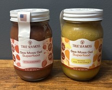 True Sea Moss Gel Superfood 2-Pack 16 oz Strawberry & Mango Pineapple Exp 5/2027 picture