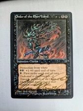 MTG FALLEN EMPIRES Order of the Ebon Hand SIGNED IN GOLD BY RON SPENCER picture