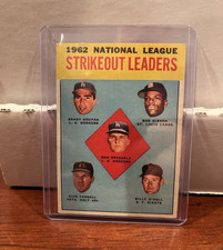 Topps 1963 Topps League Leaders 1962 NL Strikeout Leaders #9 Koufax picture