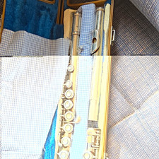 Yamaha YFL-24s Concert Flute Silver Plated Closed Hole Boehm C w/ Case picture