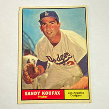 Topps 1961 #344 Sandy Koufax, LA Dodgers, EX, bright, minor crease low rt corner picture
