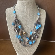 Brighton Riviera Blue Lagoon Multi Strand Beaded Necklace picture