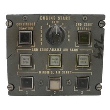 Lockheed L-1011 TriStar Engine Start Ignition Cockpit Panel 1696880-109 picture