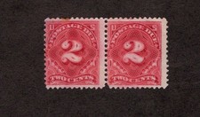 US Scott#J32 2c Deep Claret Postage Due,Pair,MNG,Fine No Watermark,Cat=$500 picture