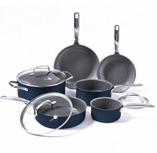 GreenPan Blue Chatham 9-Piece Hard Anodized Ceramic Nonstick Cookware Set – New picture