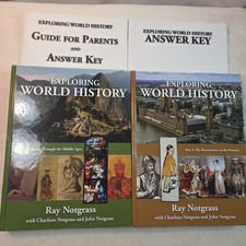 Notgrass Exploring World History Parts 1 & 2 Hardcover Set w/ Answer Key + picture