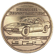1977 Porsche 924 Konstruktion German Calendar 40mm Bronze Medal vinyl capsule picture