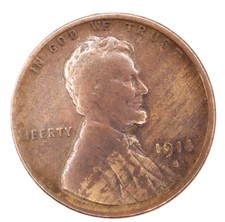 1914-S 1C BN Lincoln Cent- Choice VF- Improper Alloy Mix- SMH-347 picture