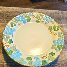 11  VTG Vernon Metlox Poppytrail Sculptured Grape Dinner Plates SEE DESCRIPTION  picture