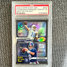Topps 2005 eTopps Event Series #ES2 Eight on the Day Peyton/Eli Manning picture