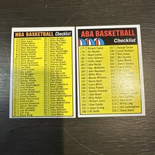 Vintage 1972-73 Topps  Basketball 160 & 248 Both Checklist NM picture