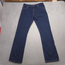 Levi's 517 Bootcut Jeans Men 34x34 Rinse Dark Wash 100% Cotton Denim Blue picture