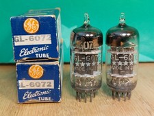 Pair of GE 5-star GL 6072 NOS NIB  Triple Mica 1953 Square Getter Vacuum Tubes picture