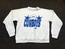 Vintage Dallas Cowboys Sweatshirt Mens Heather Gray Apex One Football NFL Retro picture