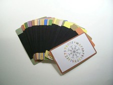 Handmade Multi-Colored Elder Futhark Laminated Rune Divination Cards picture