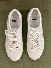 Madewell MWL White Low Top Lace-Up Athletic Sneakers women New w/ Box picture