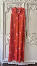 Elizabeth Stewart Mod Vintage 70s Psychedelic ￼Maxi Slit Dress Hippie Retro*SEE picture