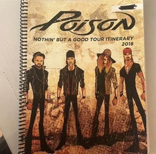 Poison 2018 Tour Itinerary Crew Book Rare Authentic Band Schedule Rare Glam Rock picture