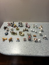 Lot of 35 Porcelain/Ceramic/Glass Animal Figurines - Multicolor Vintage 70s-90s picture