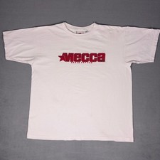 Vintage 90s Mecca USA Since Day One T-Shirt White Mens XL Hip Hop Streetwear picture