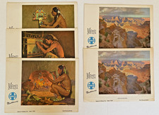 1955 Santa Fe Super Chief Fred Harvey Dining Car Menus Lot 5 Couse Grand Canyon picture