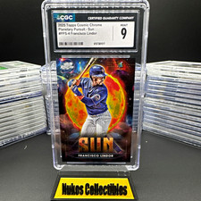 Topps 2025 Cosmic Chrome Planetary Pursuit Sun Francisco Lindor PPS-4 CGC 9 picture
