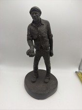 VINTAGE MICHAEL GARMAN MAN STANDING WITH 📃 SCULPTURE SIGNED 1977 PRE OWNED picture