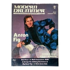 VTG Modern Drummer Magazine February 1987 Vol 11 No. 2 Anton Fig No Label picture