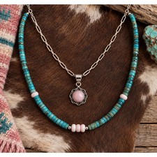 Pink Conch Round Pendant Sterling Silver Necklace – Adjustable 14-20