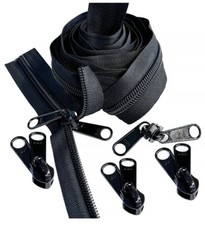 Continuous Chain Zipper YKK #10 Nylon Coil by The Yard with Reversible Long Pull picture