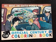 Nos Vtg 1962 Seattle Worlds Fair Century 21 Coloring Book Space Needle Estate picture