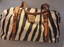 Dooney & Bourke Zebra Print Duffle Satchel  /   Medium No Dust Bag picture