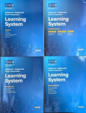2025 SHRM Learning System Exam Prep CP SCP 4 Book Set People Workplace picture